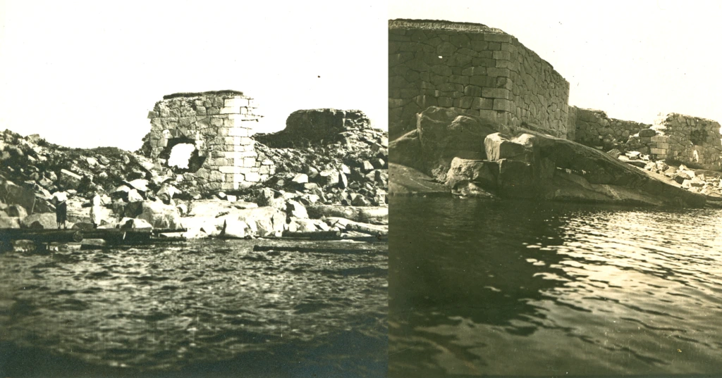 Gustavsvärnin rauniot. Gustavsvärns ruiner. The ruins of Gustavsvärn.